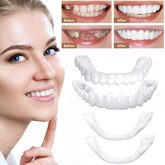 Snap-on Teeth Perfect Smile Cosmetic Teeth Veneers Fake Teeth Top and Bottom for Men and Women